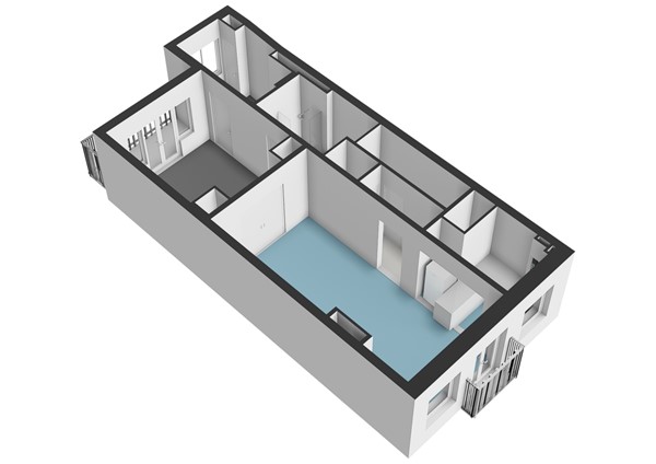 Floorplan - Eerste Helmersstraat 51-2, 1054 DB Amsterdam